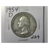 1954-D Washington Quarter