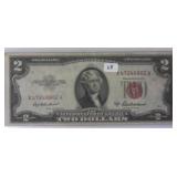 1953 A $2 Red Seal Federal Reserve Note