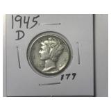 1945-D Mercury Dime
