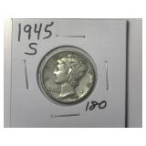 1945-S Mercury Dime