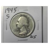 1945-S Washington Quarter
