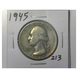 1945 Washington Quarter