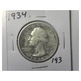 1934 Washington Quarter