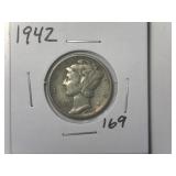 1942 Mercury Dime