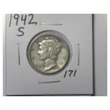 1942-S Mercury Dime