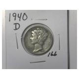 1940-D nMercury Dime
