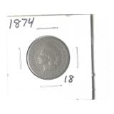 1874 Indian Head Cent