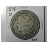 1890-O Morgan Silver Dollar