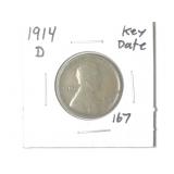 1914-D (Key Date) Lincoln Wheat Cent