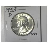 1953-D Washington Quarter
