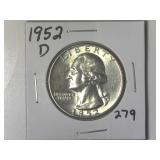 1952-D Washington Quarter