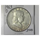 1963-D Franklin  Half Dollar