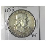 1958 Franklin  Half Dollar