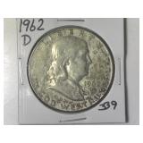 1962-D Franklin  Half Dollar