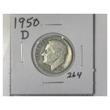 1950-D Roosevelt Dime