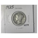1925 Mercury Dime