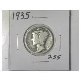 1935 Mercury Dime