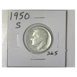 1950-S Roosevelt Dime