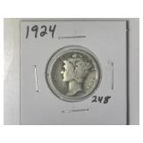 1924 Mercury Dime