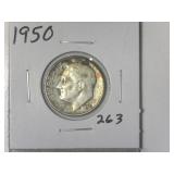 1950 Roosevelt Dime