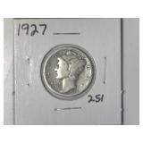 1927 Mercury Dime