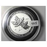 2021 Two Ounce $10 Canada Maple Leaf
