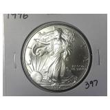 1996 One Ounce American Silver Eagle Dollar