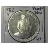 1982-S 90% Silver  Proof Washington Half Dollar