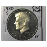 1980-S Clad Proof Kennedy Half Dollar