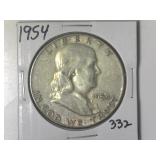 1954 Franklin  Half Dollar
