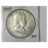 1949 Franklin  Half Dollar
