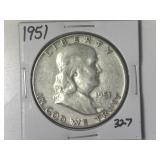 1951 Franklin  Half Dollar