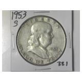 1953-S Franklin  Half Dollar