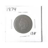 1874 Indian Head Cent