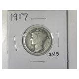 1917 Mercury Dime