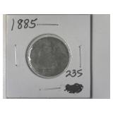 1885 Seated Librry Dime