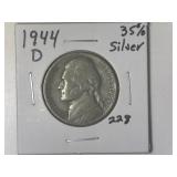 1944-D 35% Silver War Time Jefferson Nickel