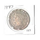 1847 US Large Cent