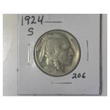 1924-S Buffalo Nickel