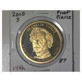 2010-S Pierce Presidential Proof Dollar