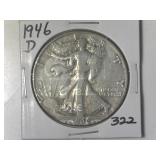 1946-D Walking Liberty  Half Dollar