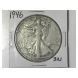 1946 Walking Liberty  Half Dollar