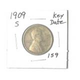 1909-S (Key Date) Lincoln Wheat Cent