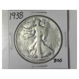 1938 Walking Liberty  Half Dollar