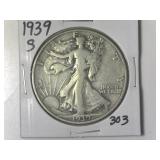 1939-S Walking Liberty  Half Dollar