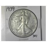 1939 Walking Liberty  Half Dollar