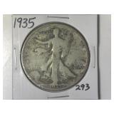 1935 Walking Liberty  Half Dollar