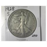 1928-S Walking Liberty  Half Dollar