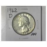 1962-D Washington Quarter