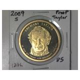 2009-S Taylor Presidential Proof Dollar